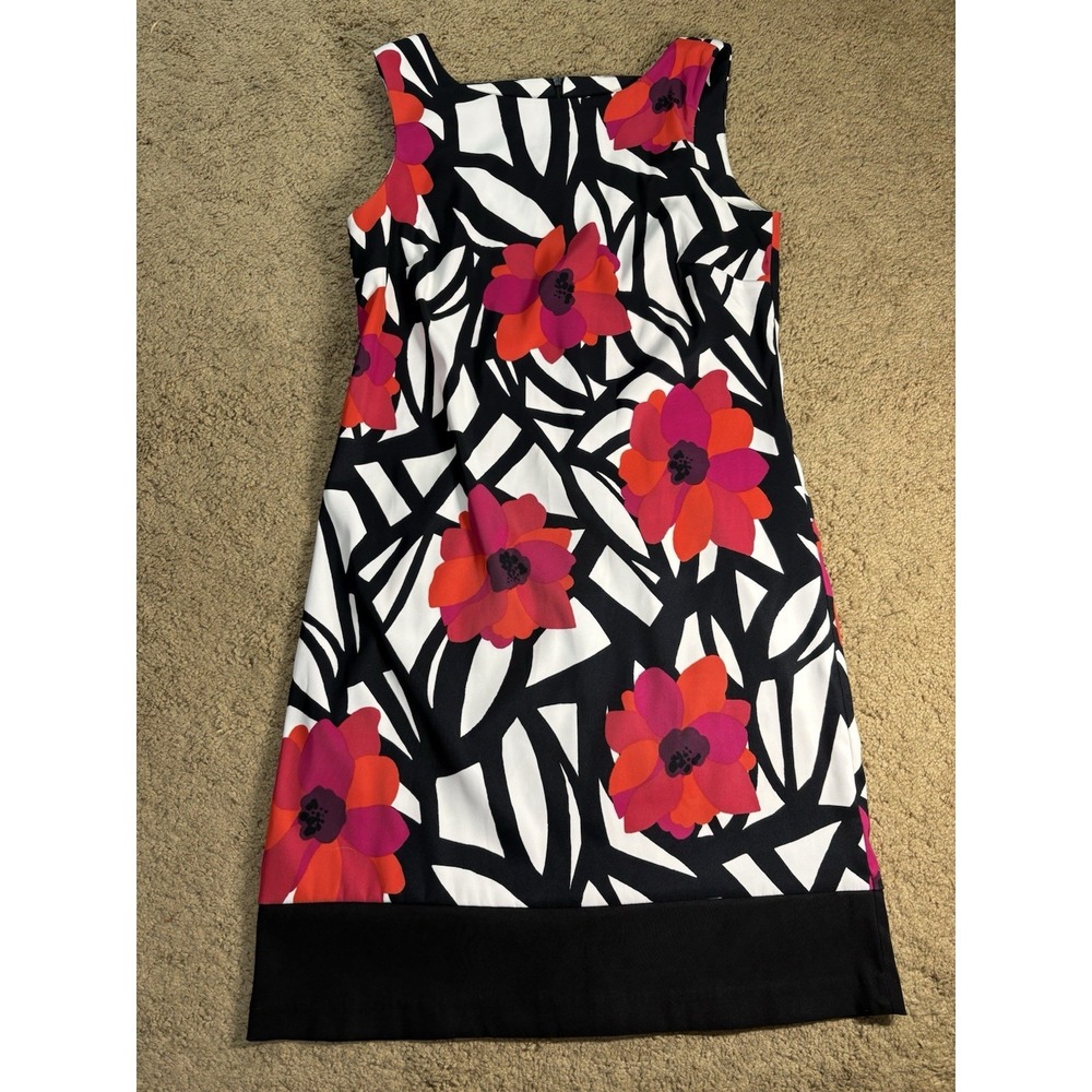 Alyx Dress Women 4 Floral Sleeveless Tropical Sheath Knee Length